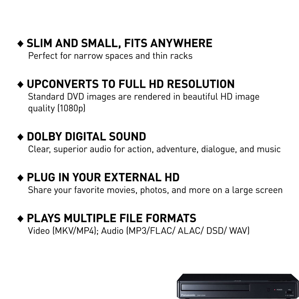 Black Blu-Ray DVD Player G548665