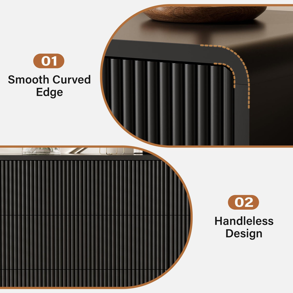 Black 6 Drawer Dresser N78904