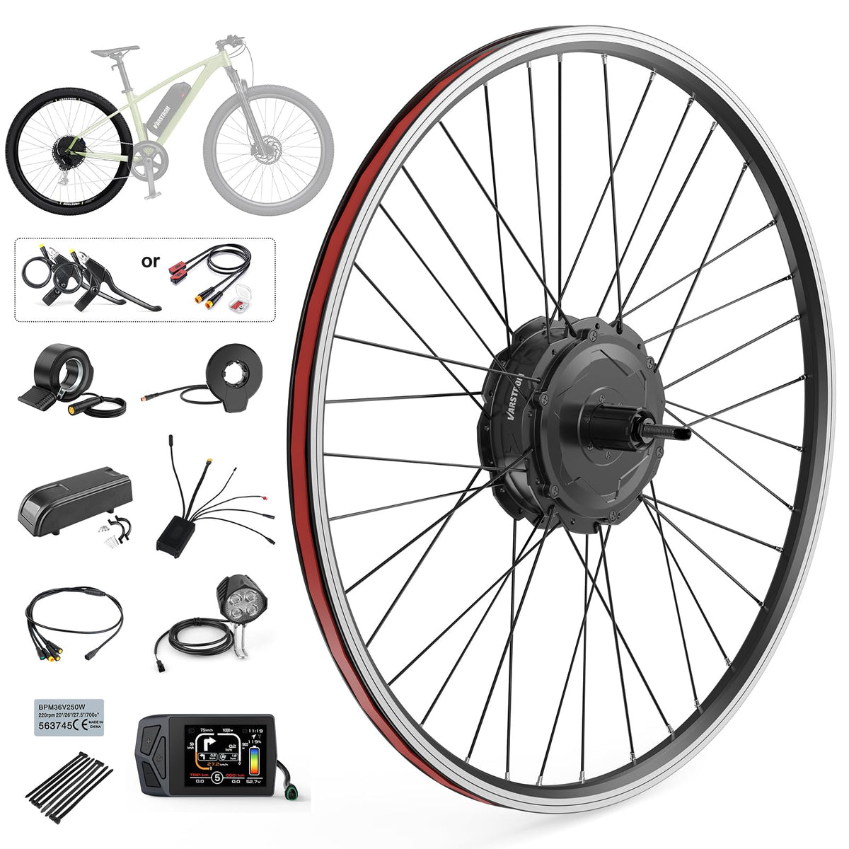 48V 750W Rear Electric Bike Conversion Kit S747347