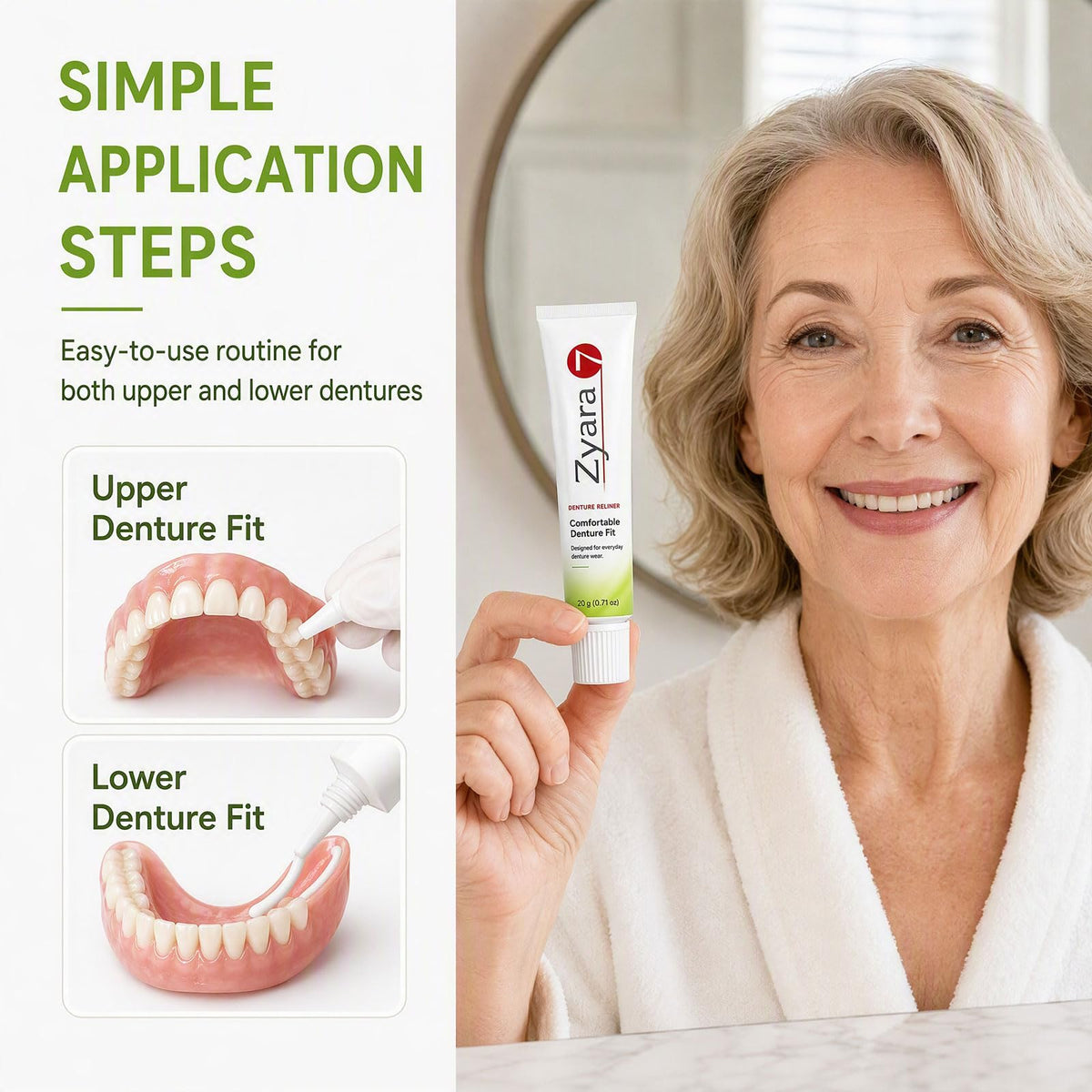 Denture Adhesive for Upper and Lower D940773