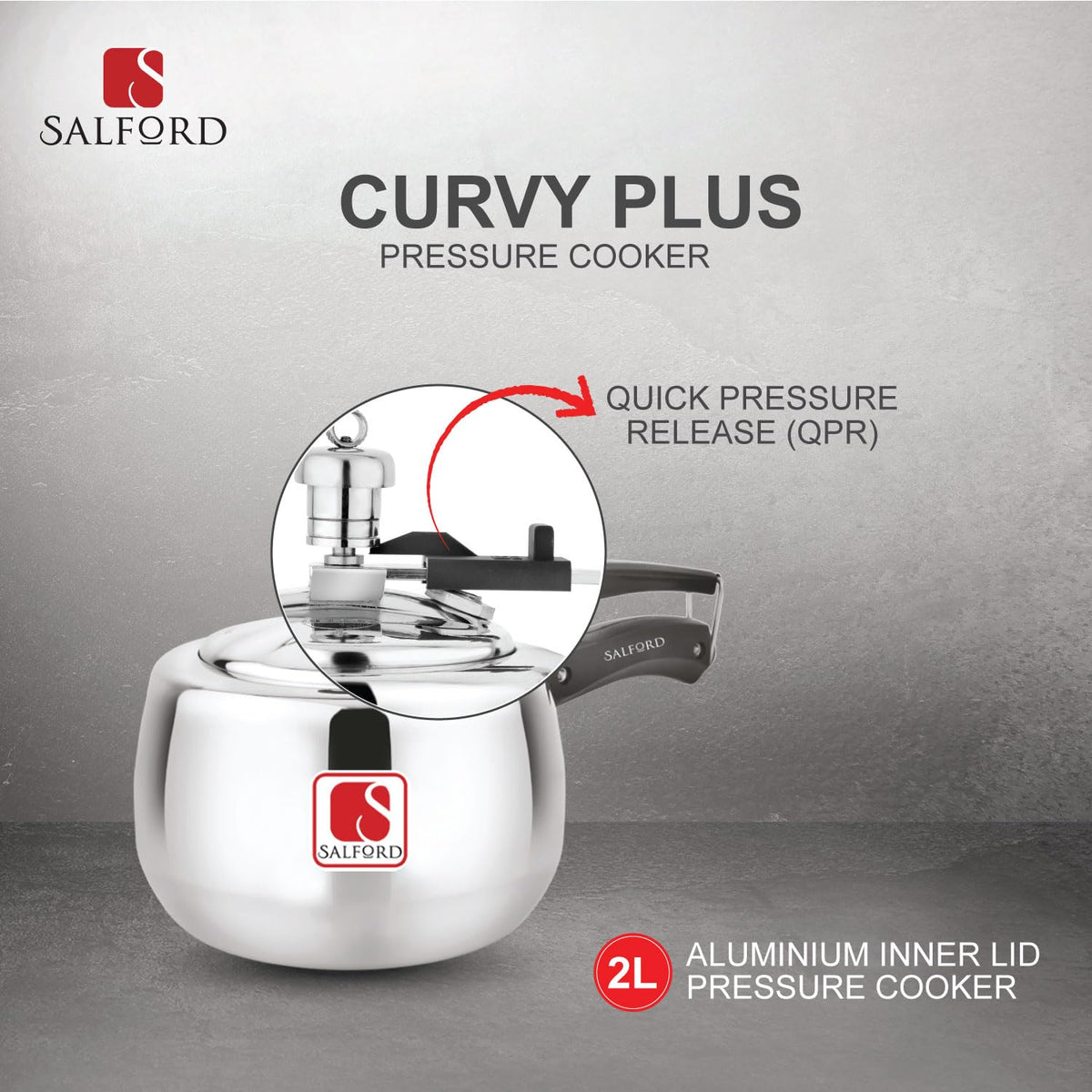 2 Litre Aluminium Pressure Cooker Y82481
