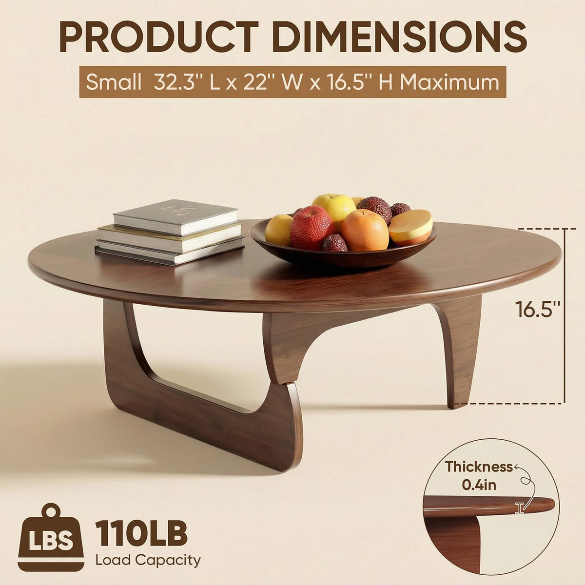 Small Mid Century Walnut Coffee Table A50194