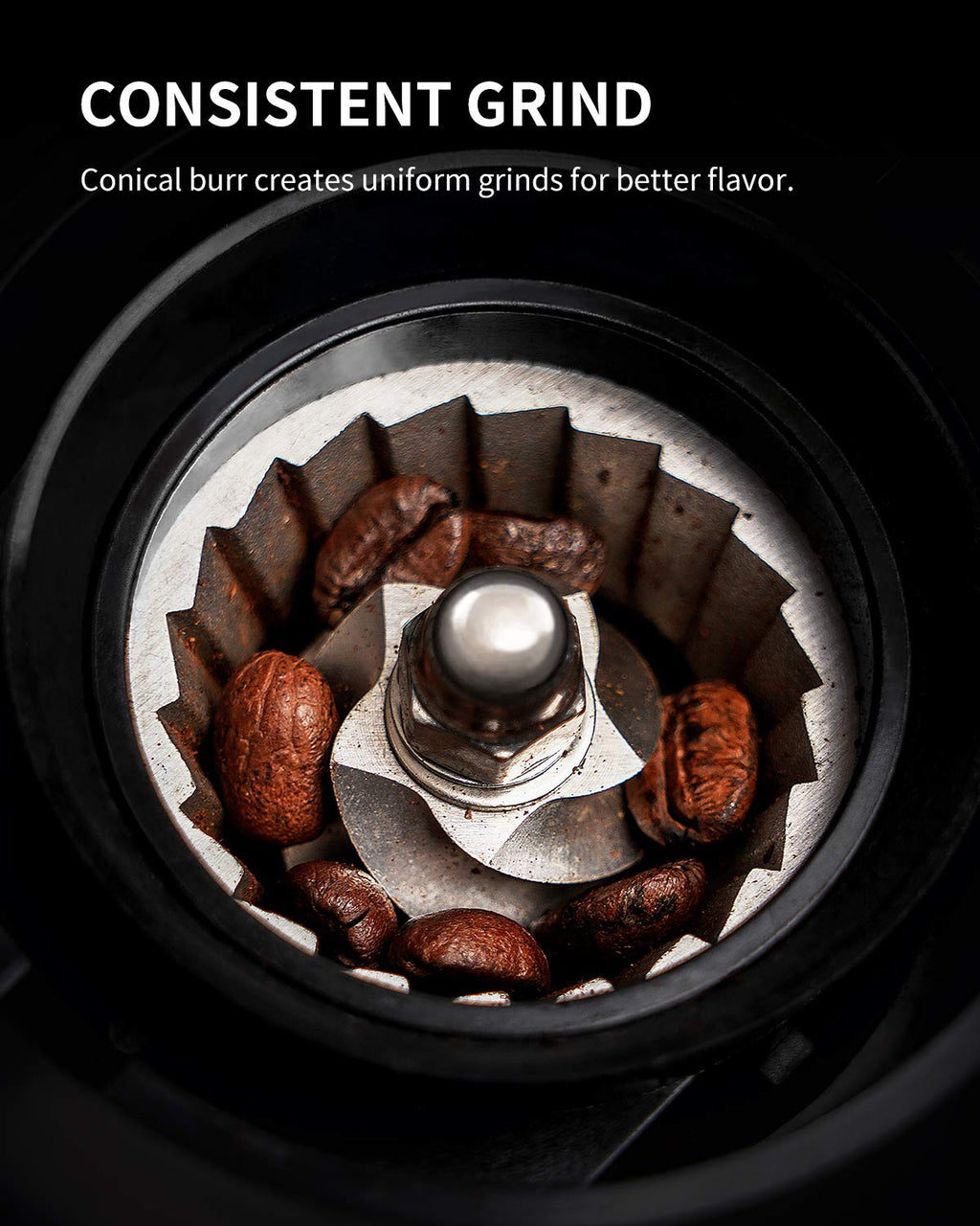 Conical Burr Electric Coffee Grinder 35 Settings Black S61537