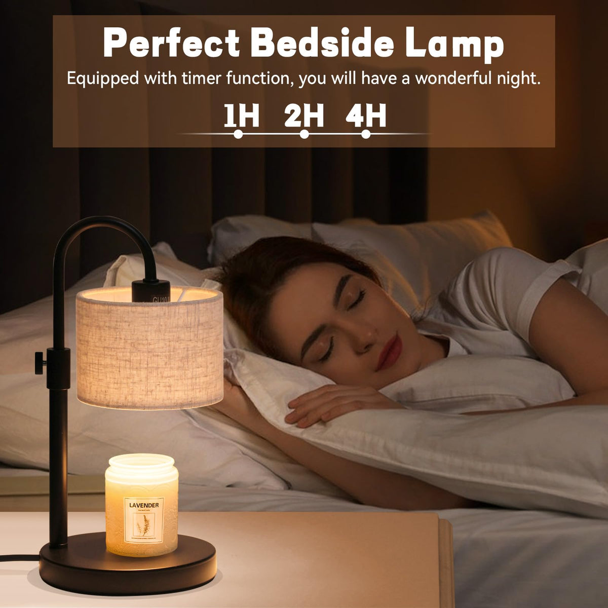 Candle Warmer Lamp with Timer, Adjustable Height D2217