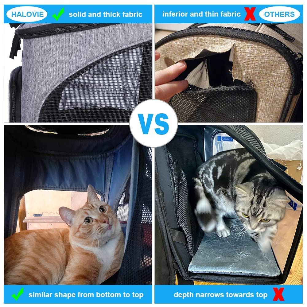 Expandable Breathable Mesh Pet Carrier Backpack J738692