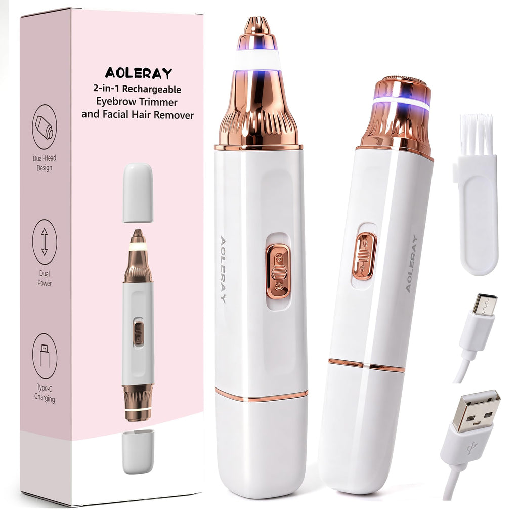 2-in-1 Eyebrow Trimmer & Facial Hair Remover U223