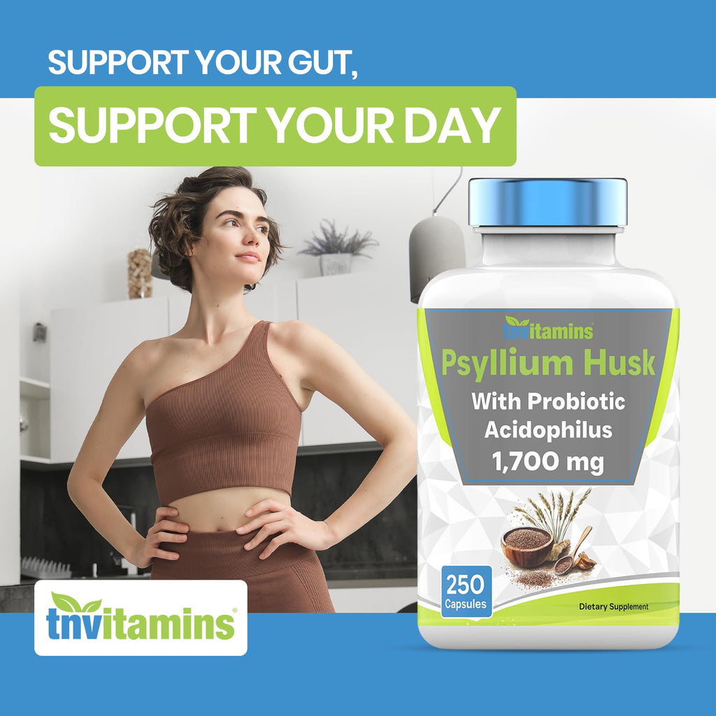 Psyllium Husk Capsules 1700 MG 250 Capsules H10444