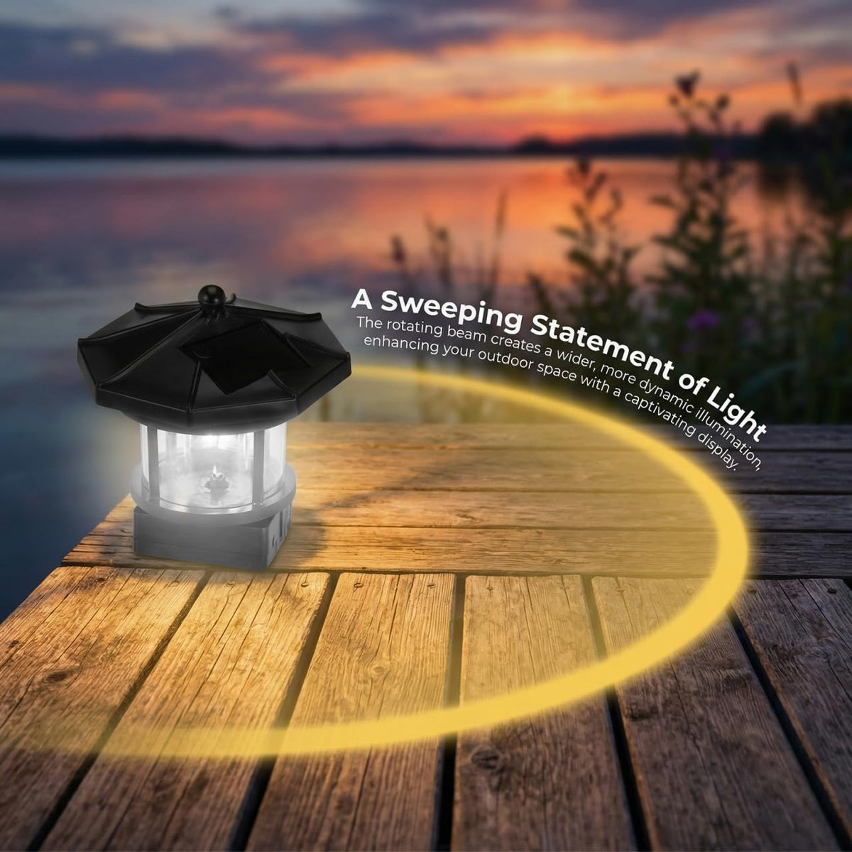Solar LED Lighthouse Waterproof Garden Lights E5956
