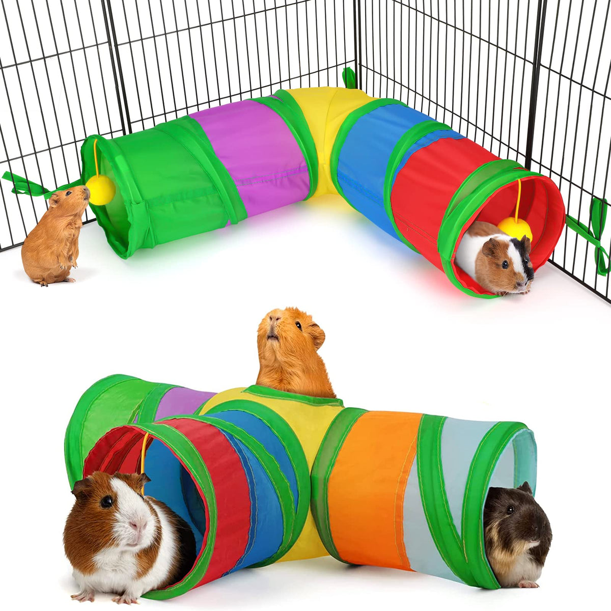 Guinea Pig Tunnels & Tubes Collapsible Small Animal Hideout O7225