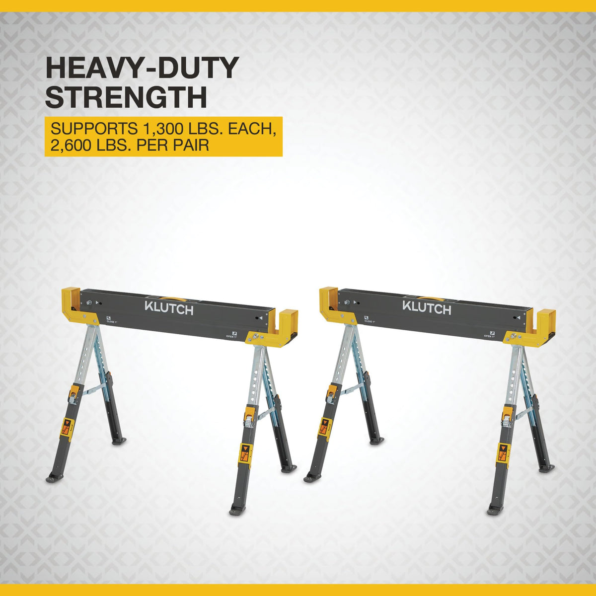 32in. Adjustable Steel Sawhorses, Pair P925509