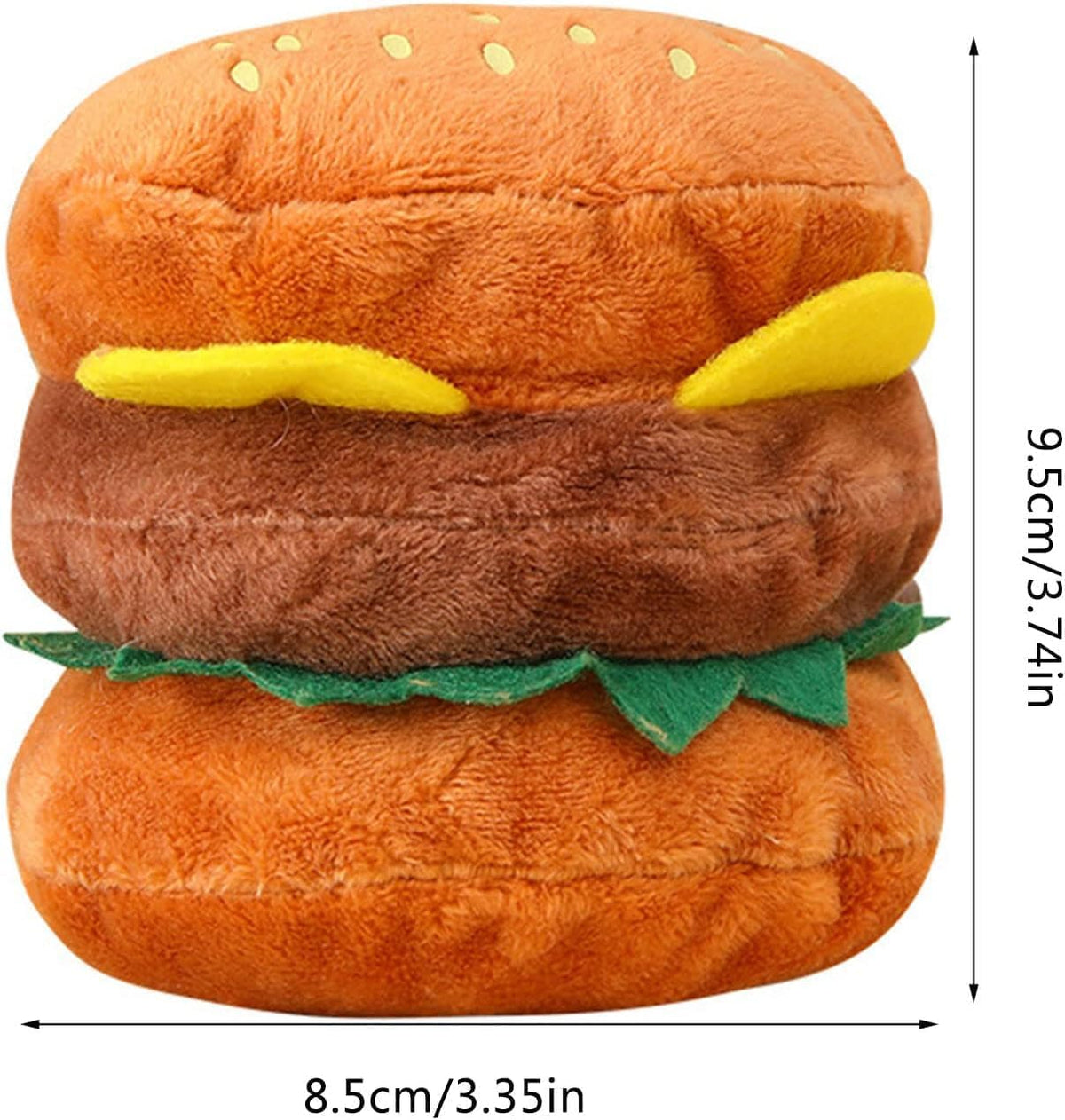 Hamburger Shape Dog Plush Squeaky Toy K155229