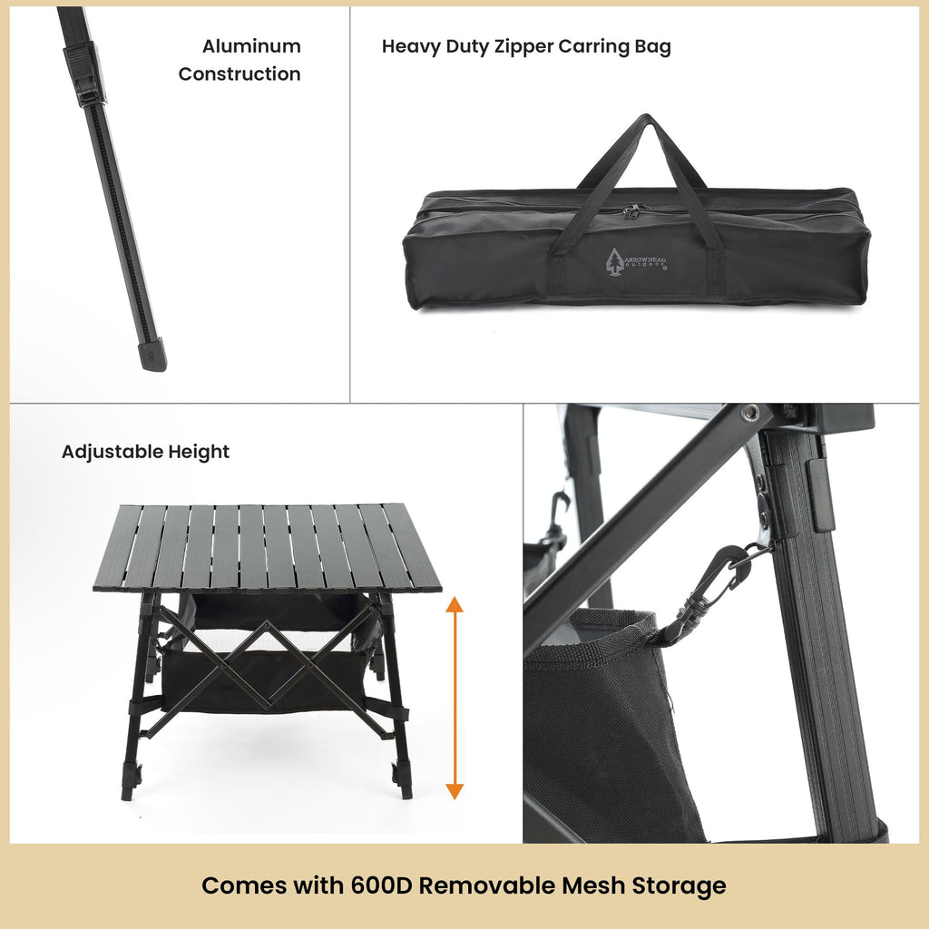 39 in Aluminum Folding Camp Table J77117