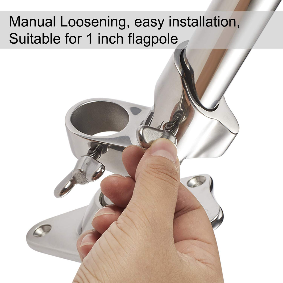 Flag Pole Bracket, 316 Marine Grade Stainless Steel H820432