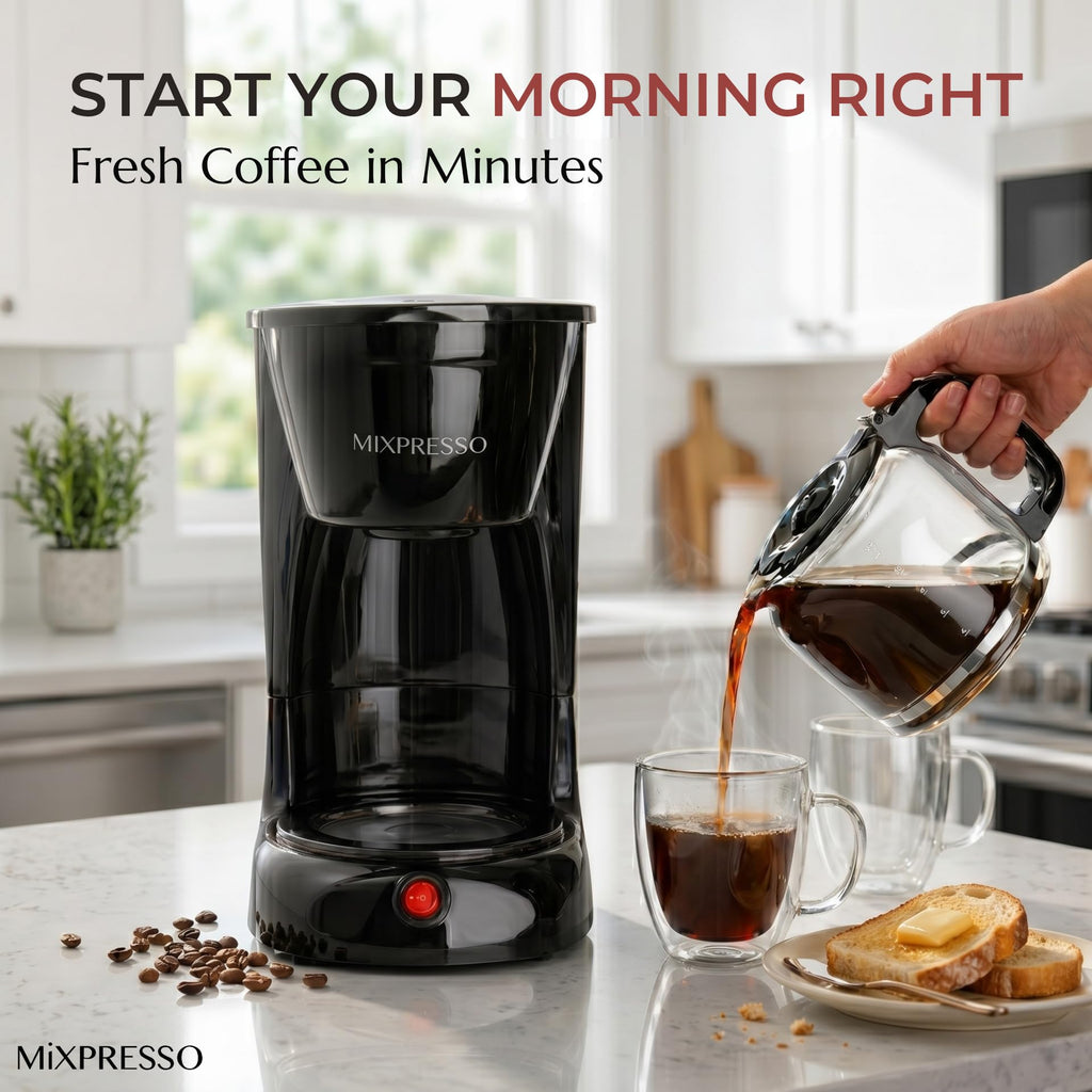 12 Cup Drip Coffee Maker with Reusable Filter, Black J93798