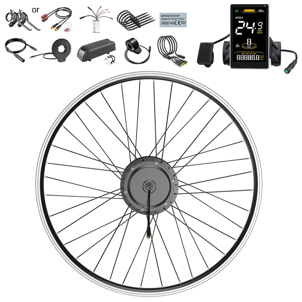 48V 500W Front Hub Motor Ebike Conversion Kit H17016