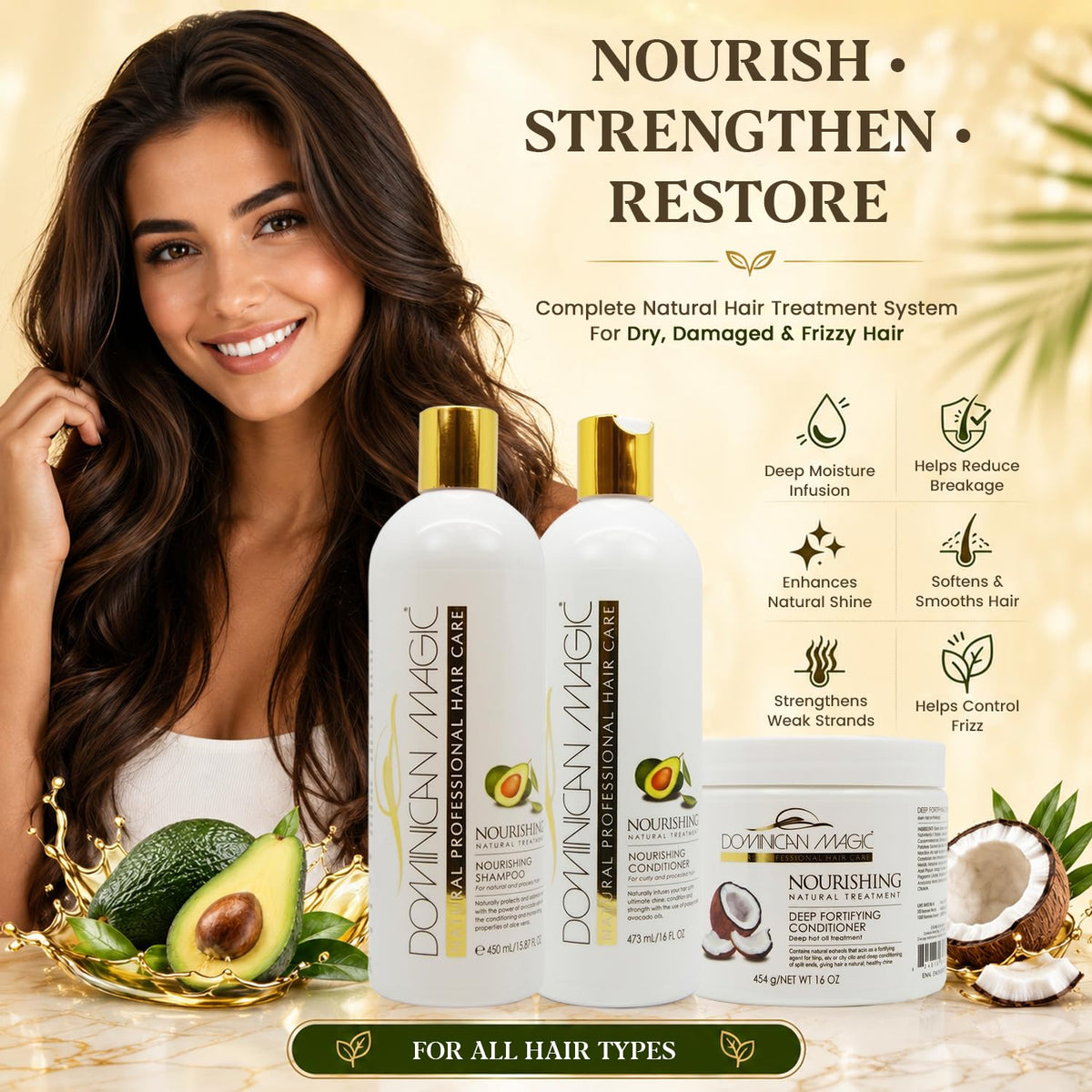 Hydrating Shampoo & Conditioner Set with Avocado & Coconut T21744