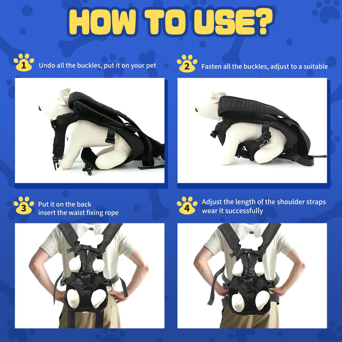 Legs Out Front Pet Carrier Backpack for Small Medium Dogs Cats up to 25lbs J623