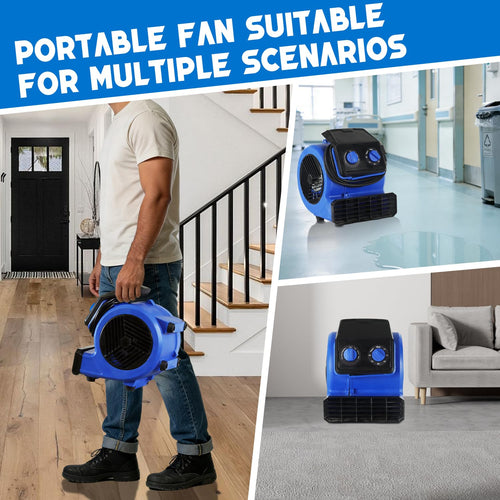 1/4HP 600CFM 3 Speeds Air Mover Fan U6176
