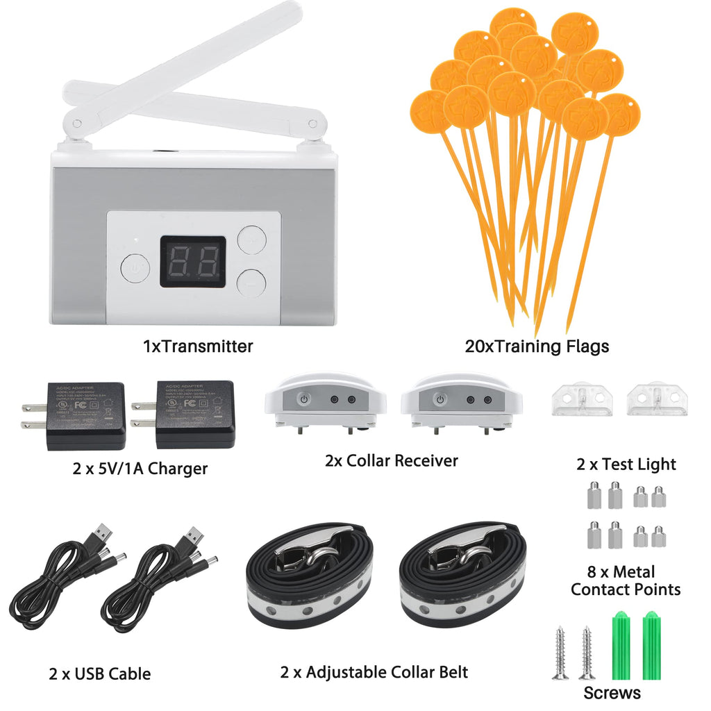 Electric Wireless Dog Fence System with Waterproof Rechargeable Collar Y57389