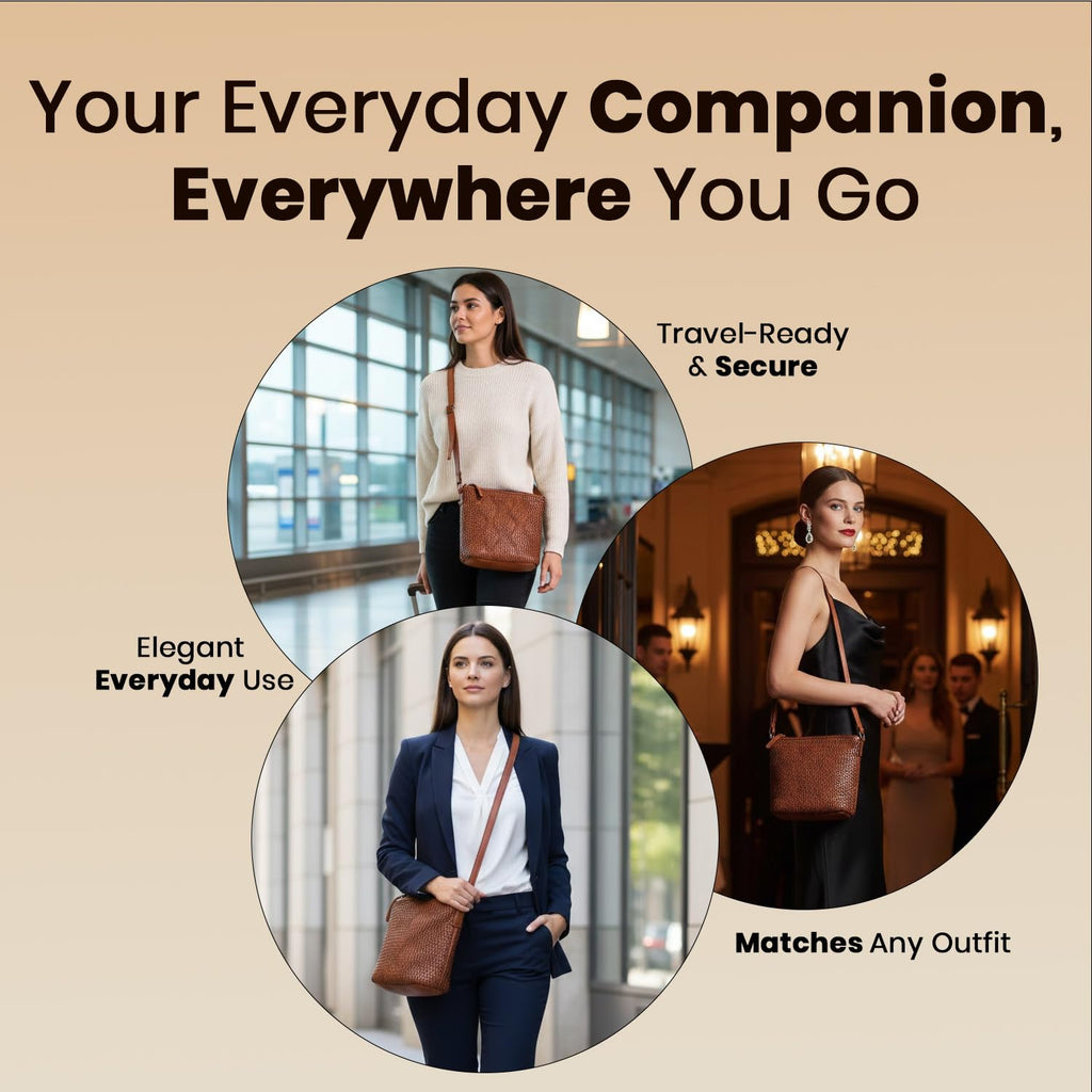 Genuine Leather Crossbody Sling Bag E701