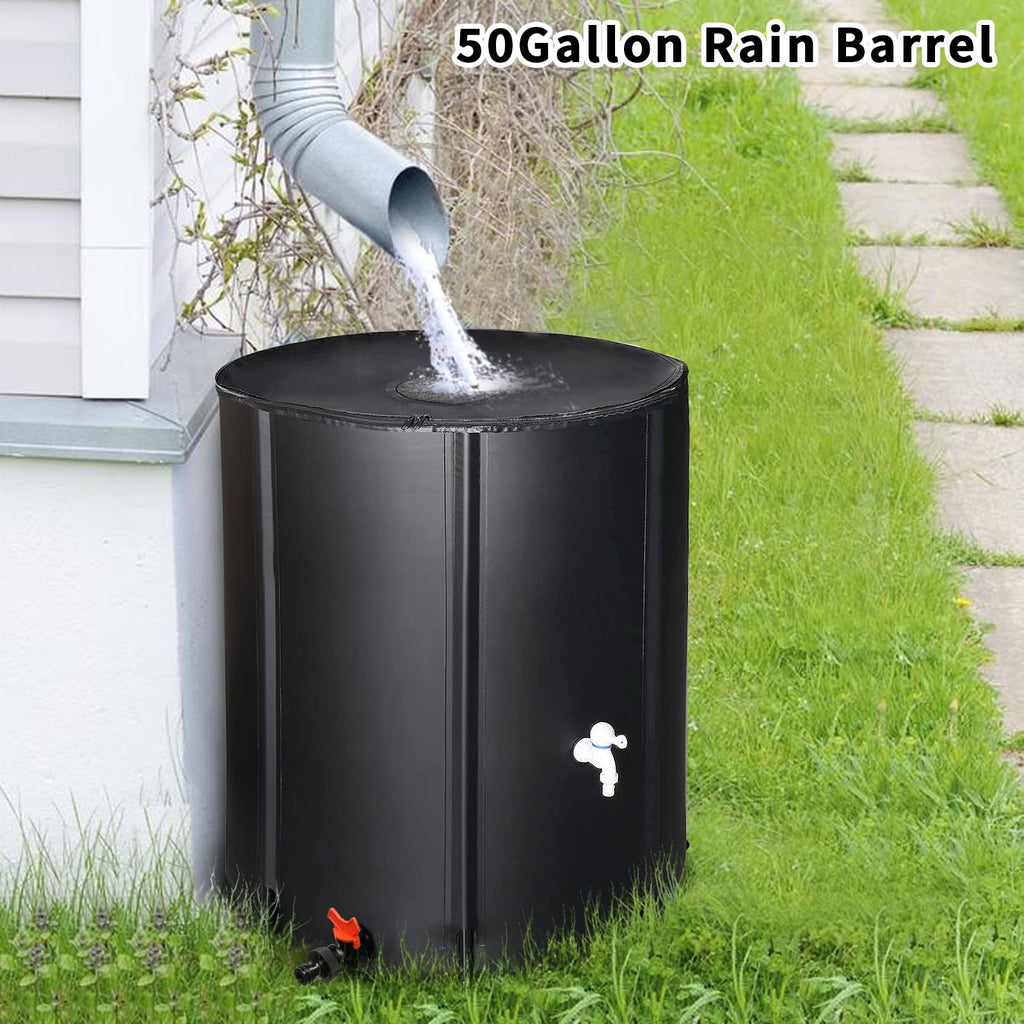 Collapsible 50 Gallon Rain Barrel with Spigot P94432