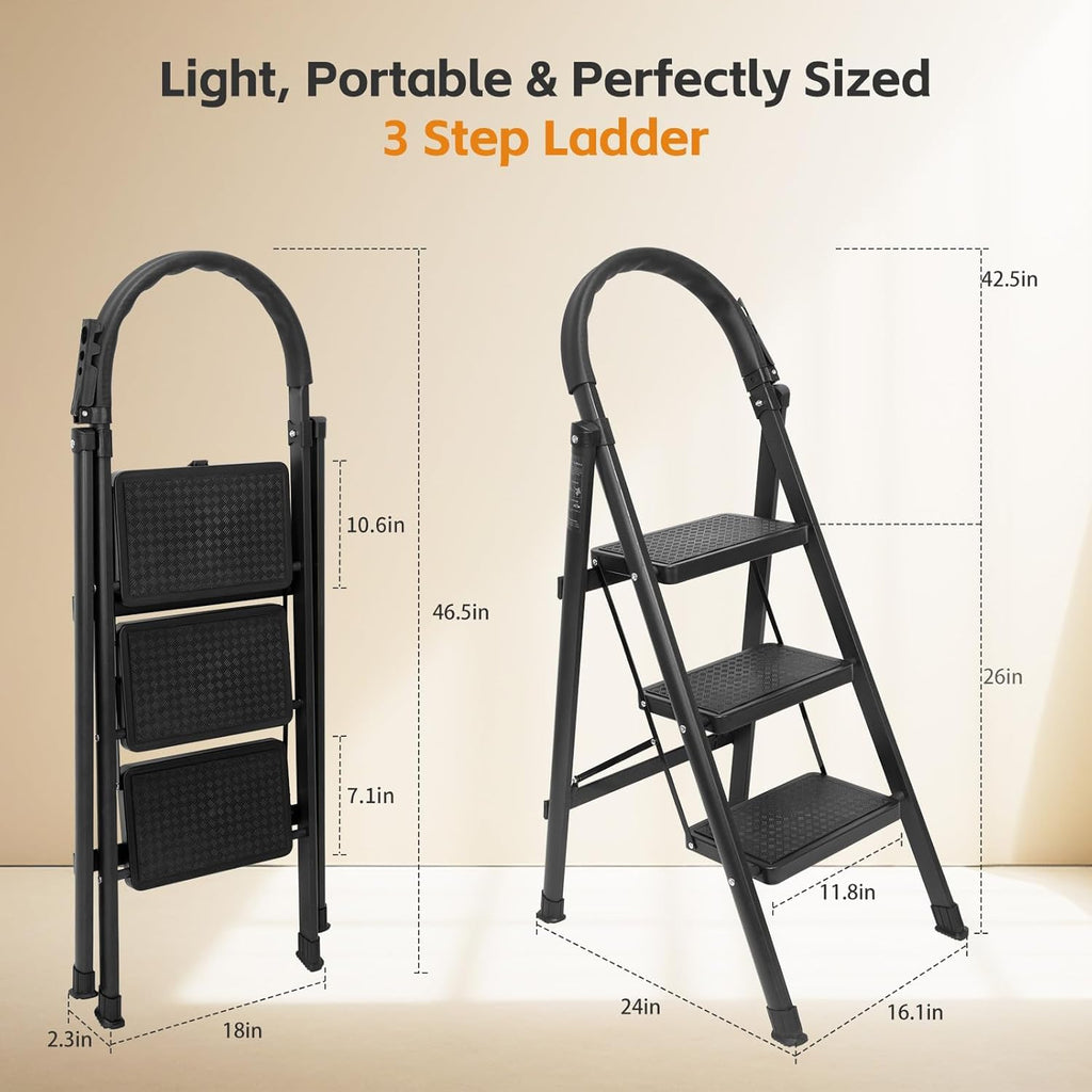 Lightweight Folding 3 Step Ladder R75930