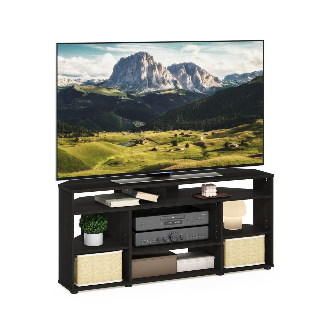 Corner TV Stand up to 55 Inch Espresso Finish P14195