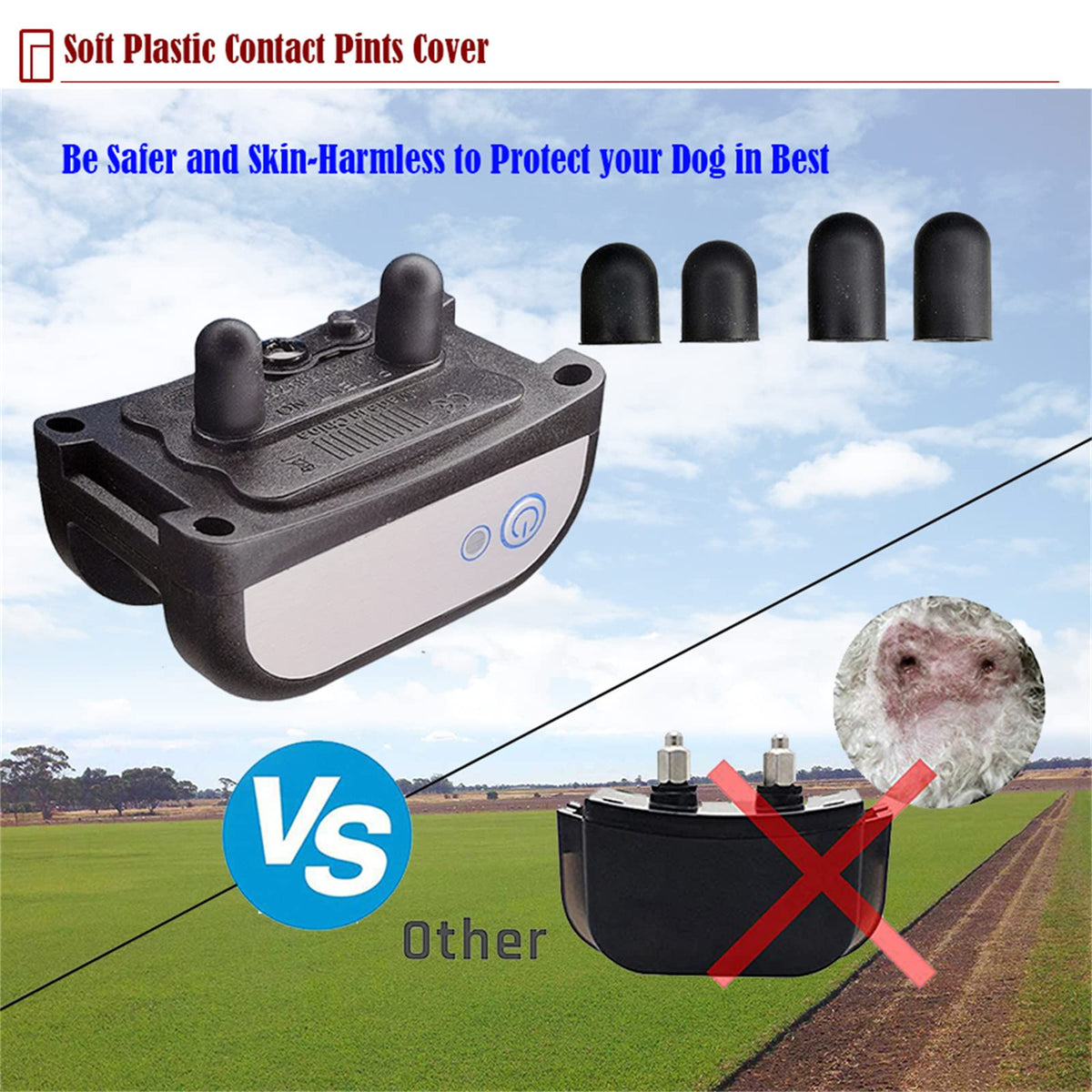 Wireless Dog Fence Pet Containment System, 1/2 Acre, Waterproof Rechargeable Training Collar L69674