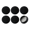 Black 2 Inches Round Aluminum Louver with Insect Screen Y9717