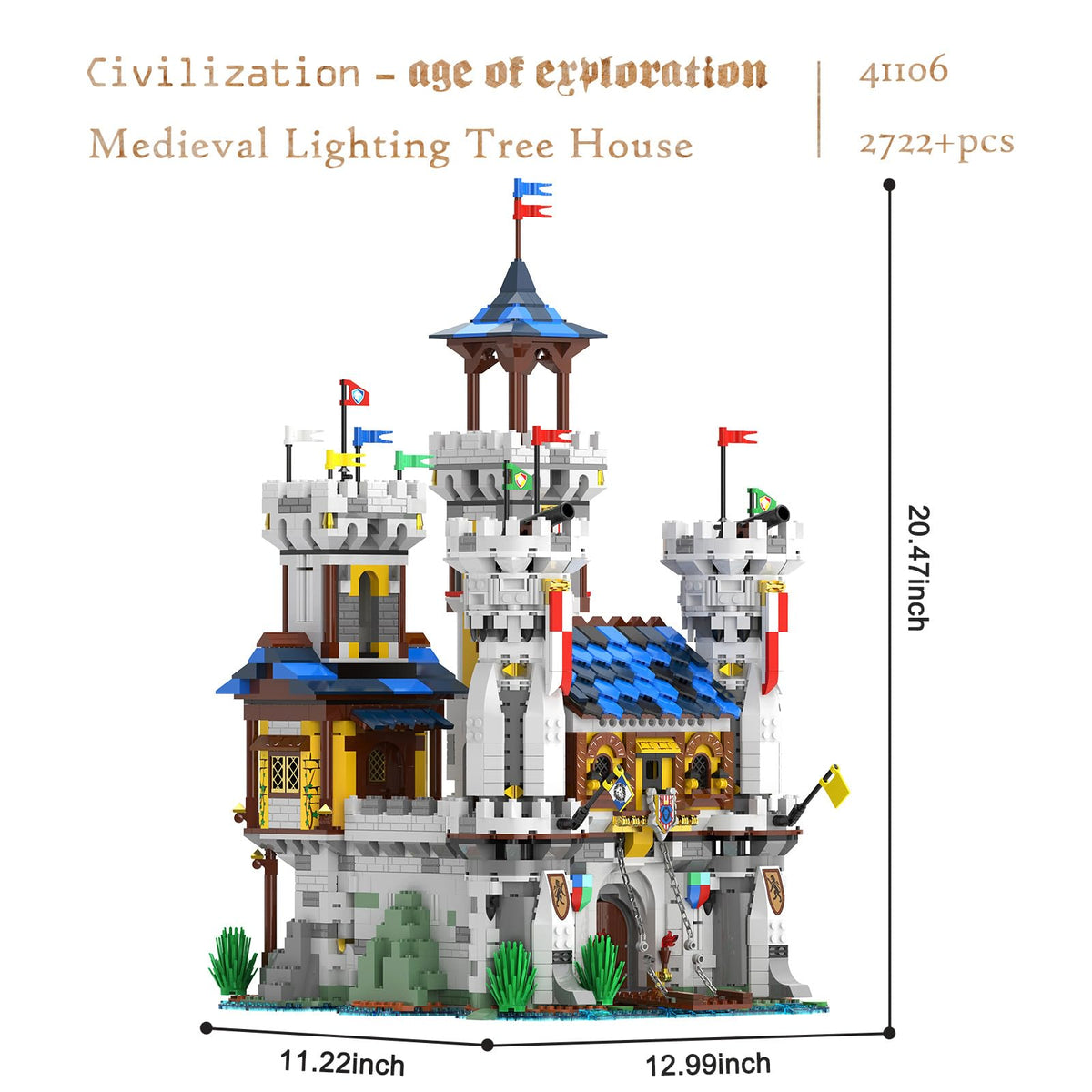 Medieval Castle Building Set with LED Light M13198