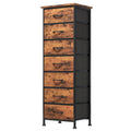 Rustic Brown 7 Fabric Drawer Dresser S8279