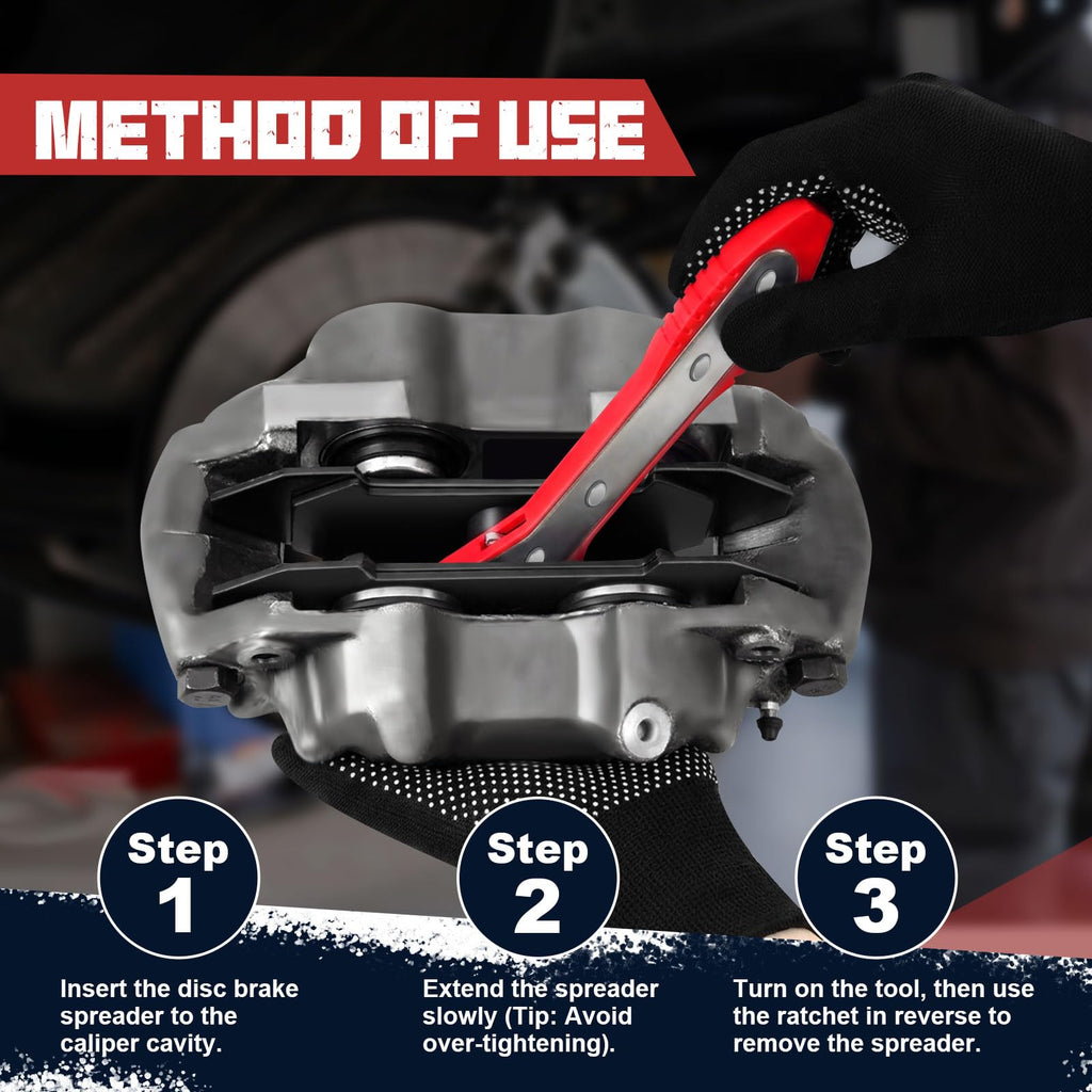 Brake Caliper Compression Tool with 2 Steel Plates E666106