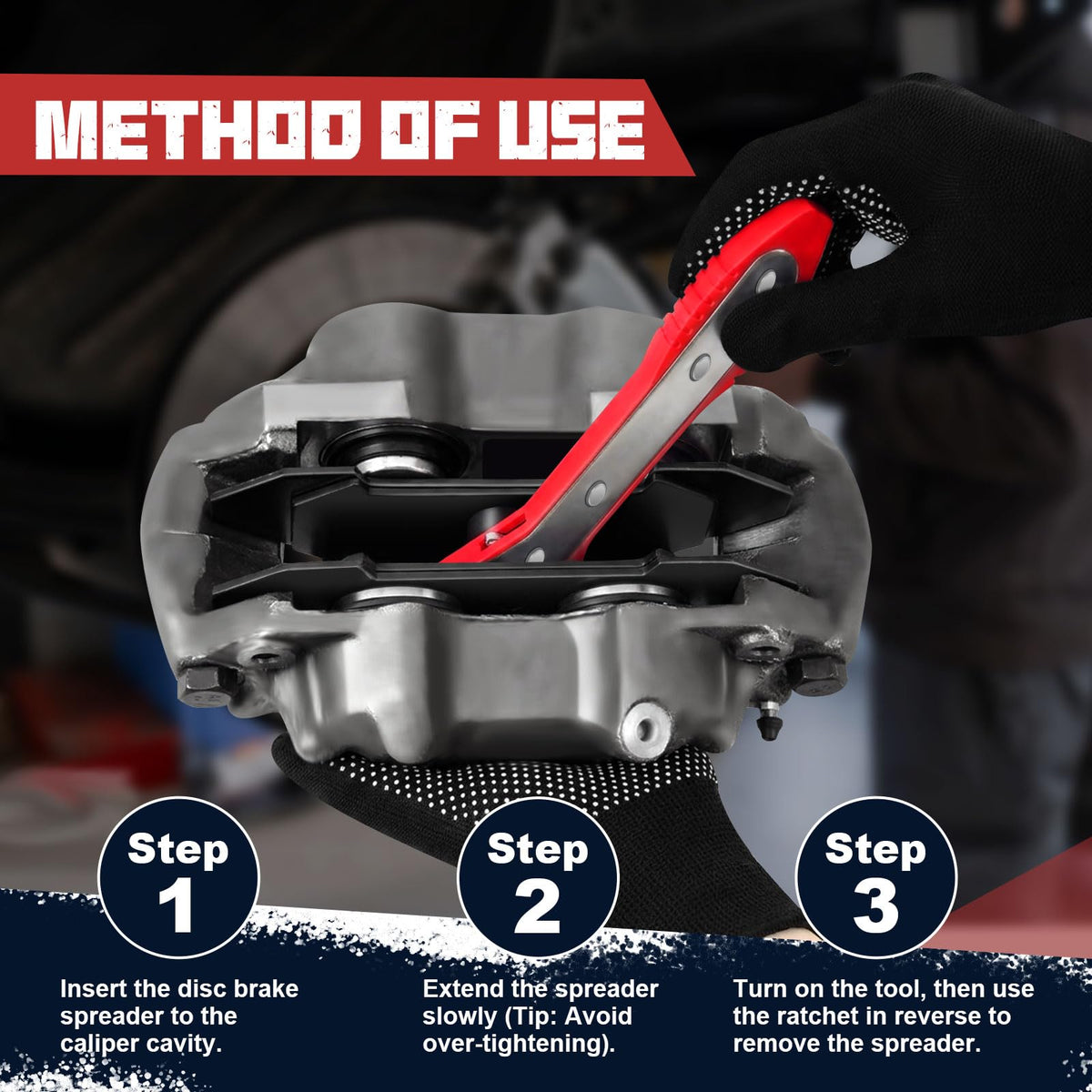 Brake Caliper Compression Tool with 2 Steel Plates E666106
