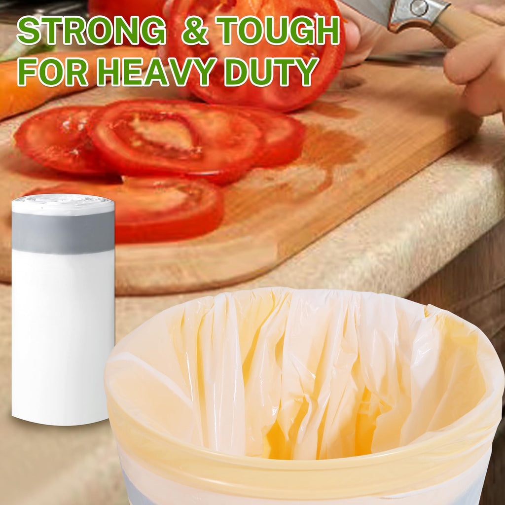 10 Gallon White 1 Mil Drawstring Trash Bags 75 Count J4942
