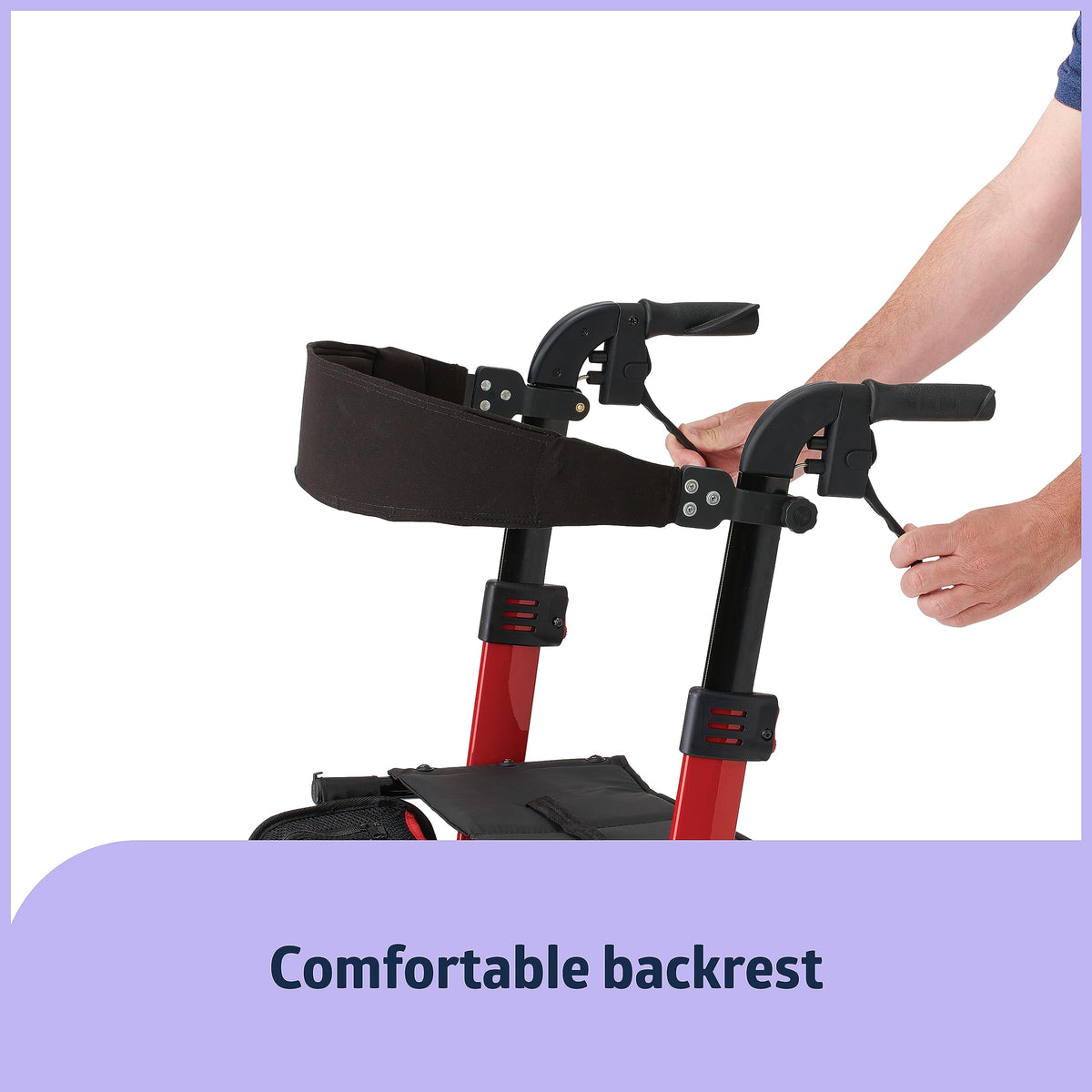 Lightweight Rollator with Backrest N6337