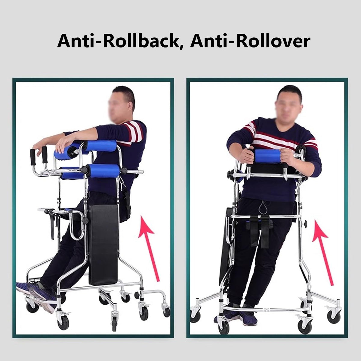 Foldable Adult Walker with 8 Wheels and Seat N933