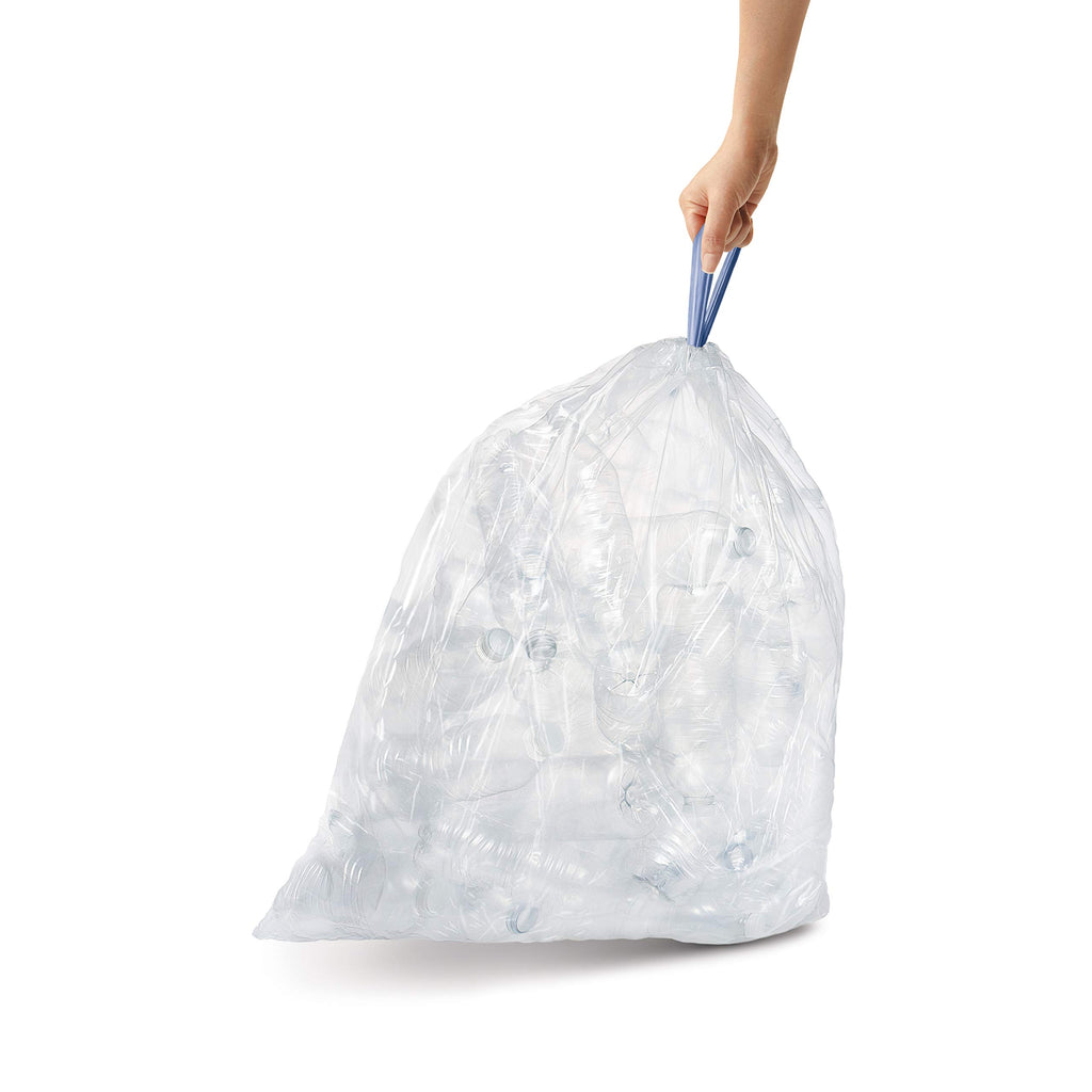 White Drawstring Trash Bags, 100 Count G9831