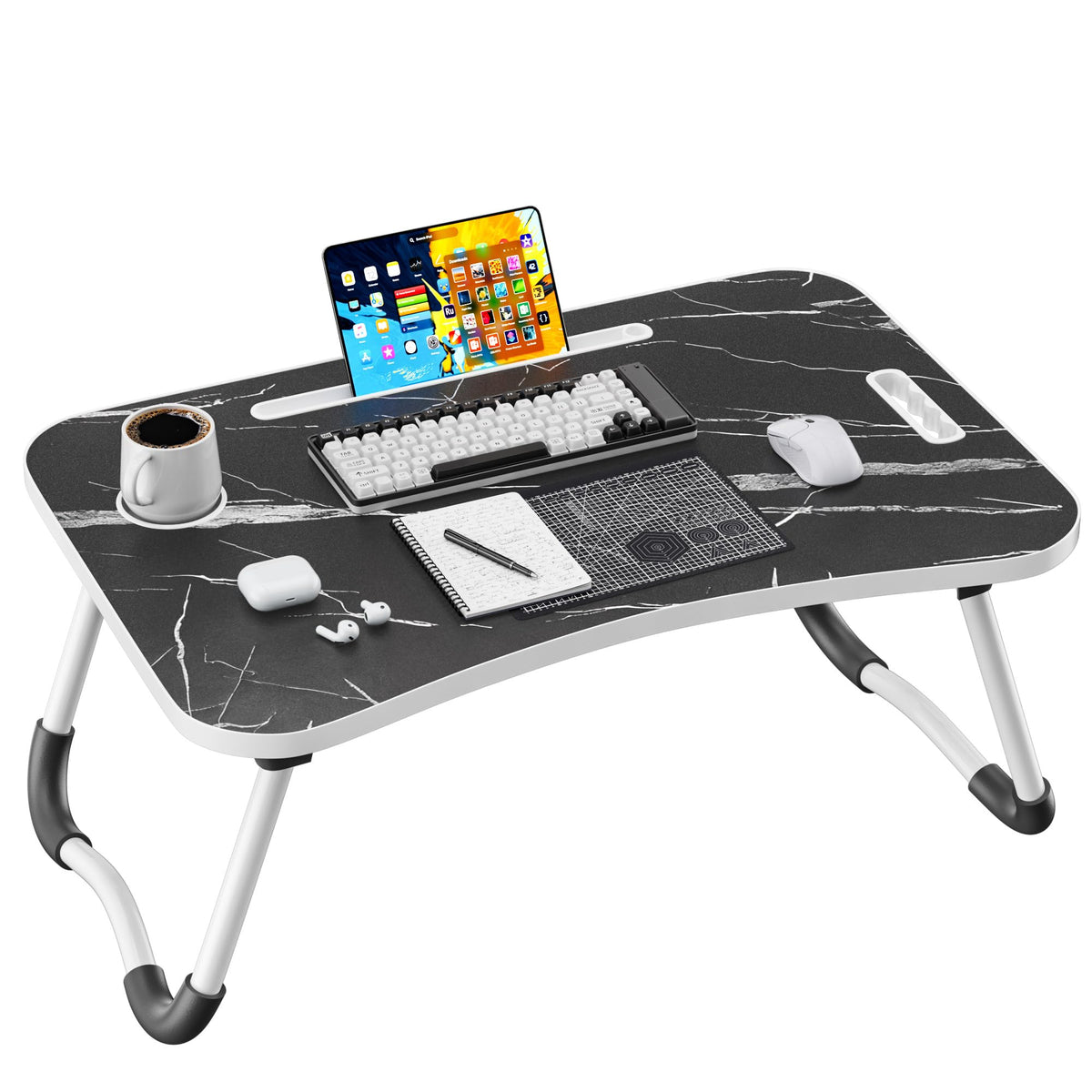 Folding Wood Lap Desk with Cup Holder Y19485