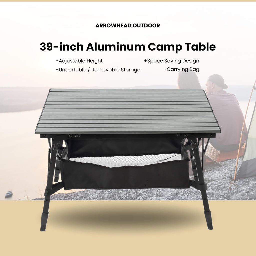 39 in Aluminum Folding Camp Table J77117