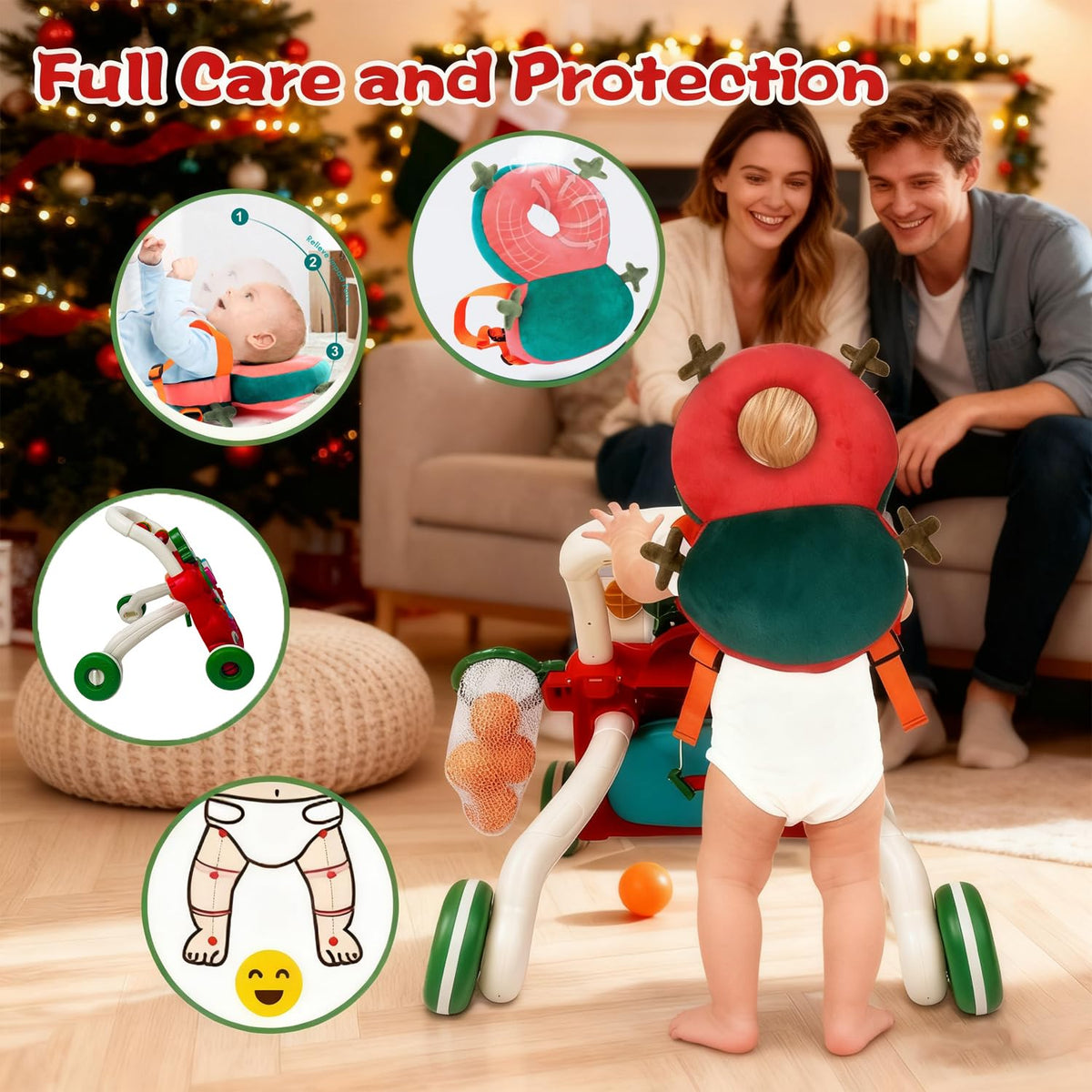 Baby Walker Toys Set with Head Protector Backpack Z34224