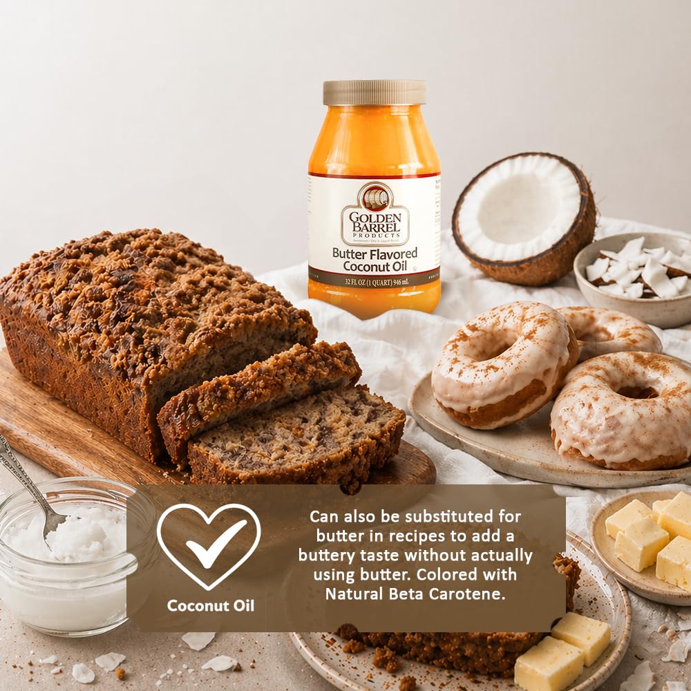 Butter Flavored Coconut Oil, 32 oz I94402