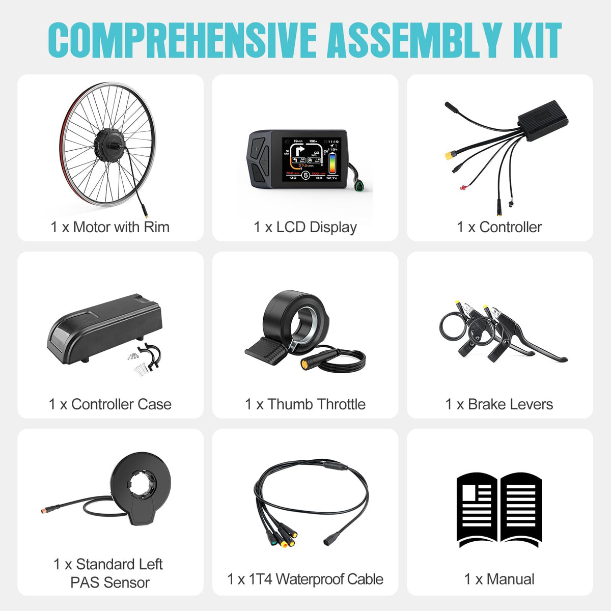 48V 750W Rear Electric Bike Conversion Kit S747347