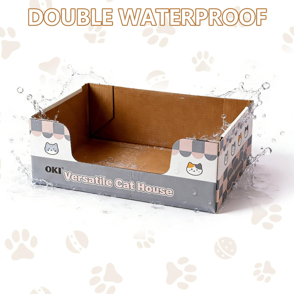 3-Pack Disposable Cat Litter Box with Scoop K402