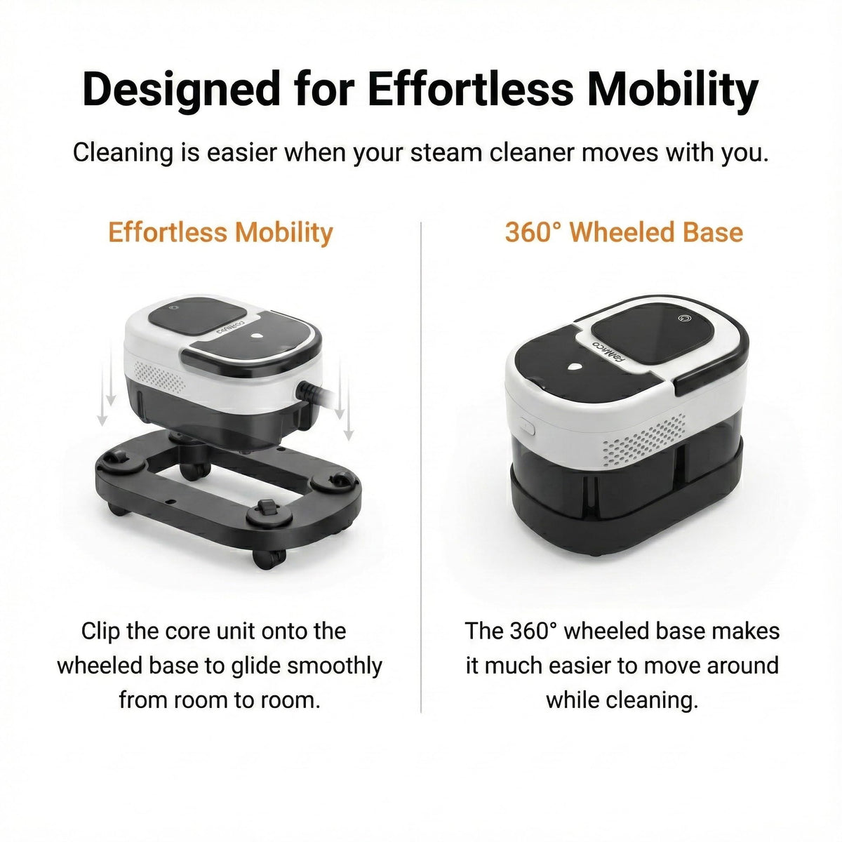 2-in-1 Steam Cleaner & Steam Mop with 1.6L Tank, 15s Heat Up, 16-Piece Kit Q250250