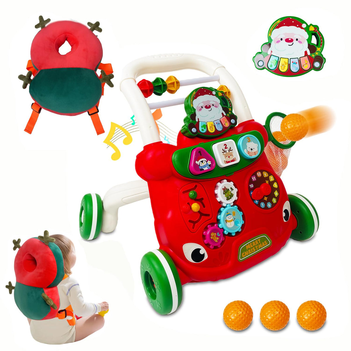 Baby Walker Toys Set with Head Protector Backpack Z34224