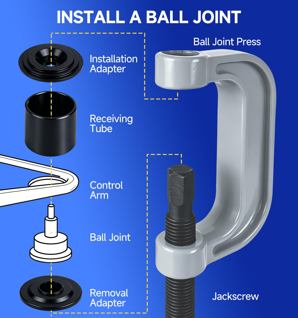 10PC Ball Joint Press Kit & Removal Tool Y280