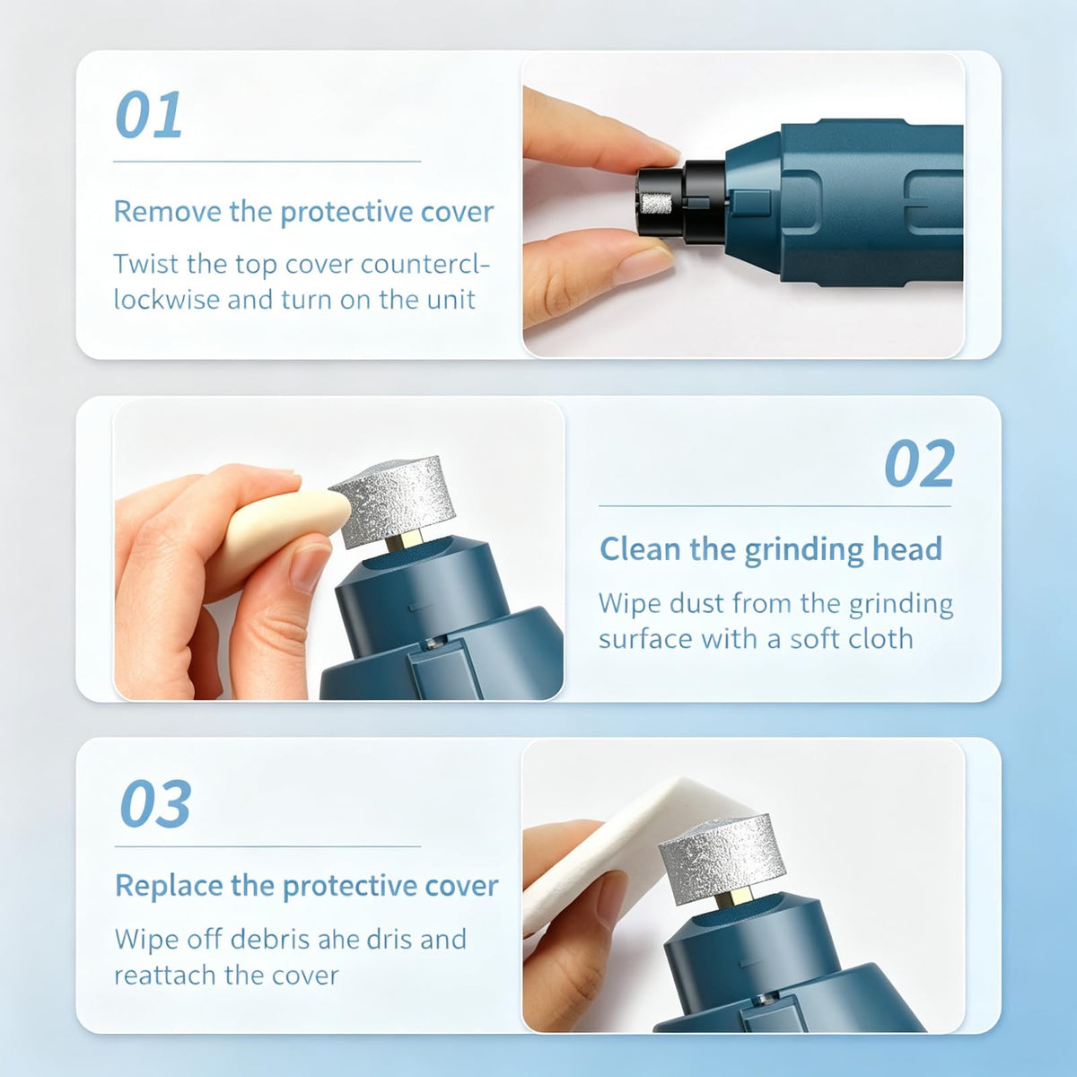 Dog Nail Grinder with 3 Ports, 2 Speeds U524