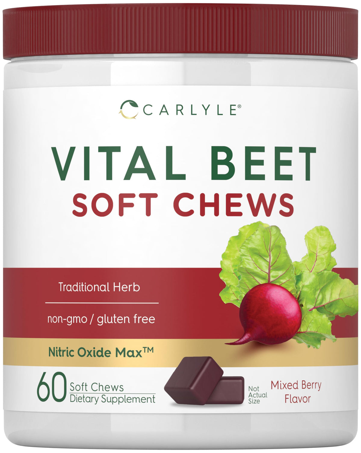 Beet Root Soft Chews 60 Count Mixed Berry Flavor B579