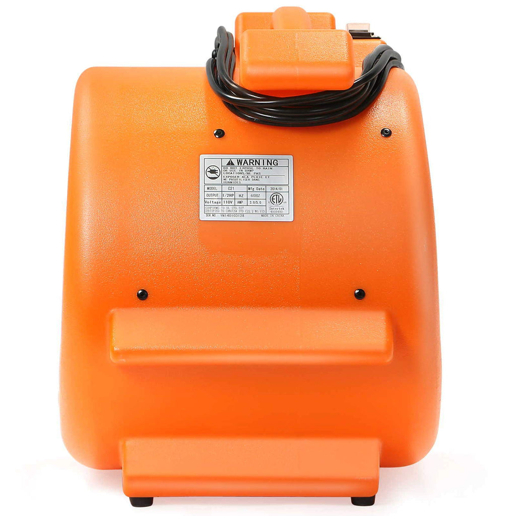 2 Speed 1/2 HP Orange Air Mover Floor Fan G80063