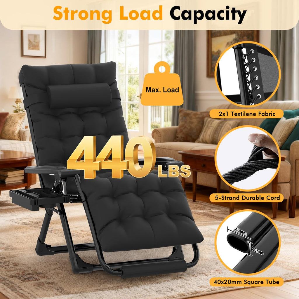 Oversized Zero Gravity Chair XL Black F81983